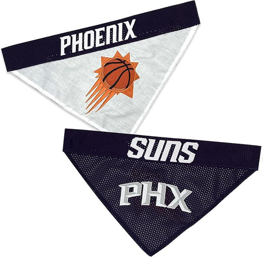 Pets First NBA Dog Bandana -Pheonix Suns Reversible Bandana. 2 Sided Home & by PETSFIRST