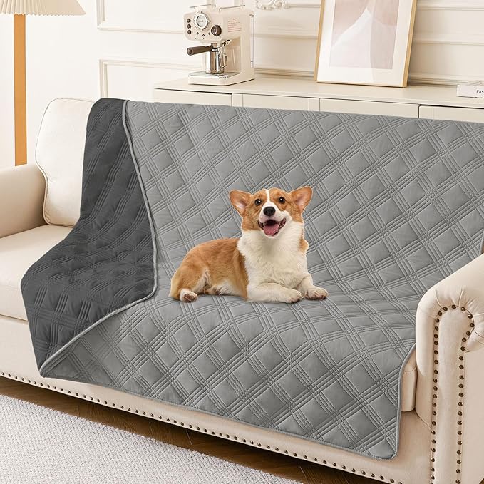 hyha Waterproof Dog Blanket, Reversible Pet Bed Blanket, Soft Sofa Couch Cover by hyha