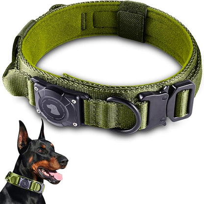 2025 Upgrade Waterproof AirTag Dog Collar, Military Tactical Dog Collar by ODOKELE