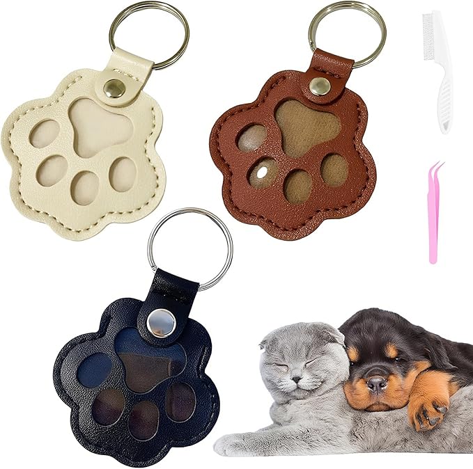 Cat & Dog Hair Keychain by Unknown