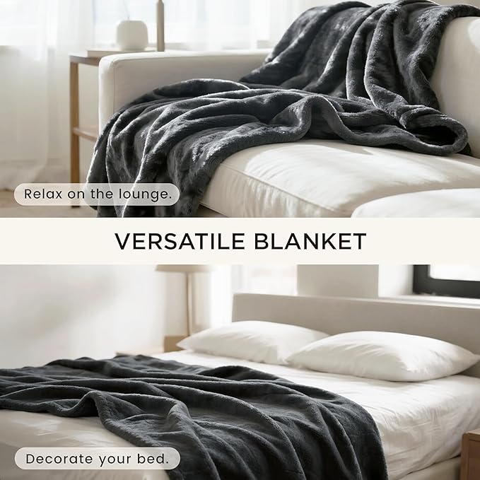 gogobunny Waterproof Bed Blanket, Reversible Sherpa Fleece Throw Blanket - Image 7