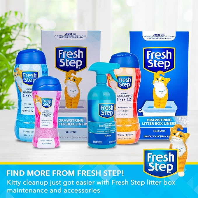 Fresh Step Drawstring Cat Litter Box Liners, Scented Heavy Duty Kitty Litter - Image 6