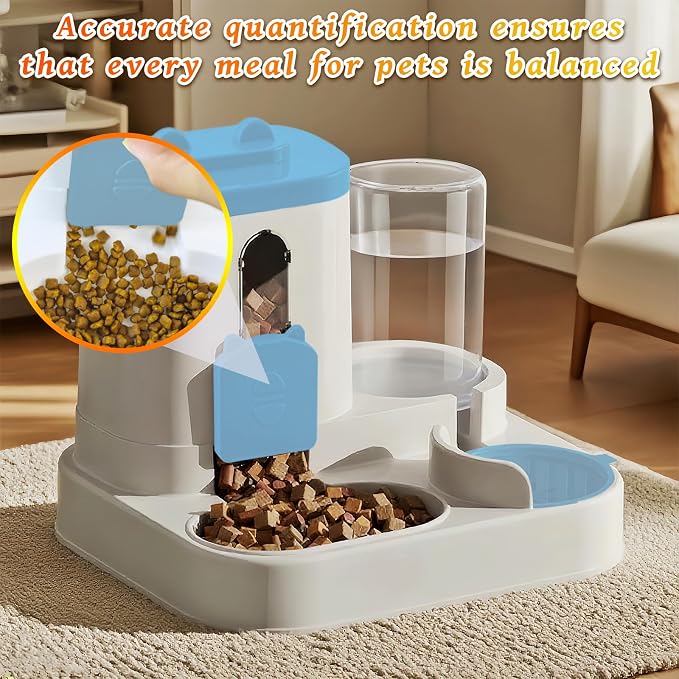 Gravity Cat Feeder and Water Dispenser, 2 in 1 Automatic Cat Feeder, 2 Pack - Image 4