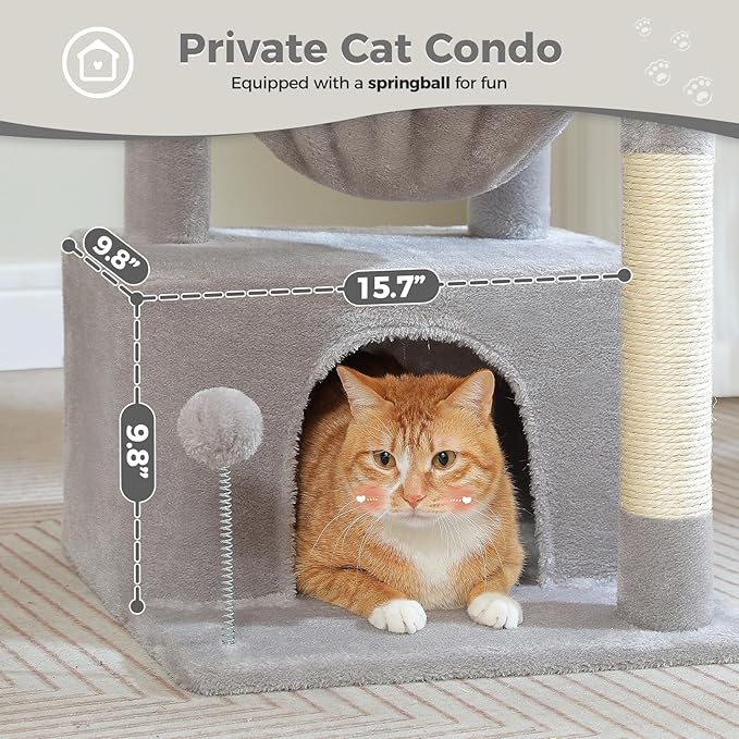 PEQULTI 4-in-1 Cat Tree, Scratching Post - Image 4