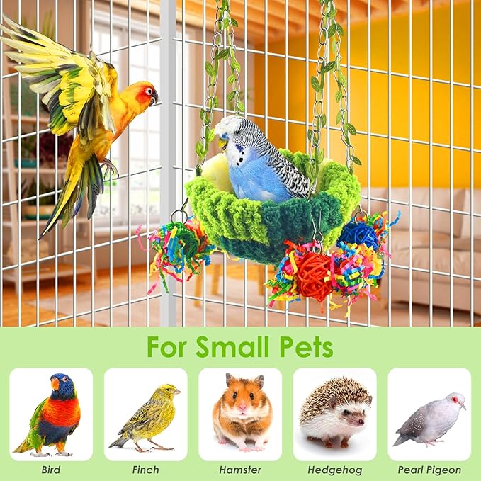 KATUMO Bird Nest, Conure Breeding Bed Parrotlet Snuggle Nest Lovebird Bed Bird - Image 6