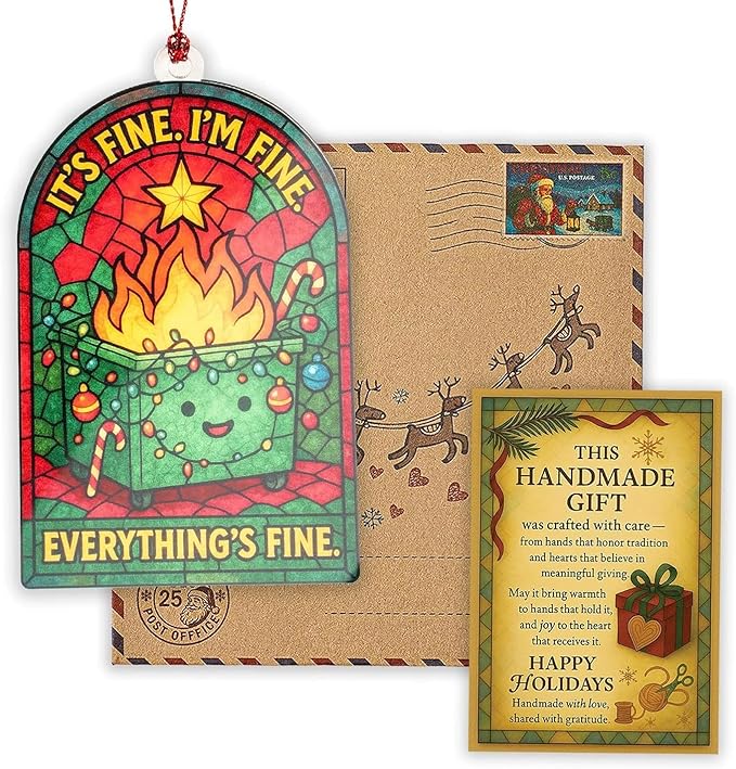 Dumpster Fire Ornament 2025, Funny Christmas Ornaments, Unique Tree Hanging - Image 5