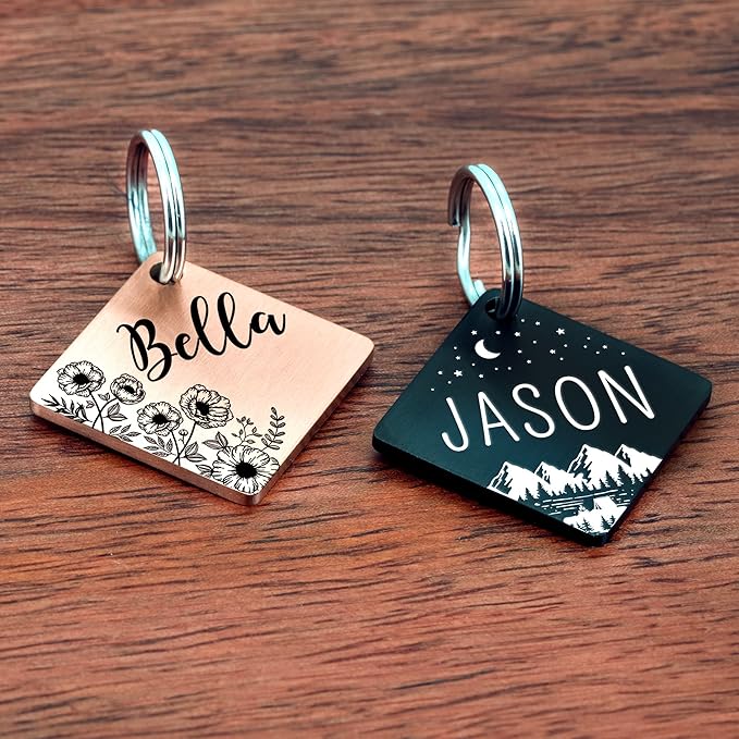 Ultra Joys Stainless Steel Personalized Dog and Cat ID Tags - Image 2