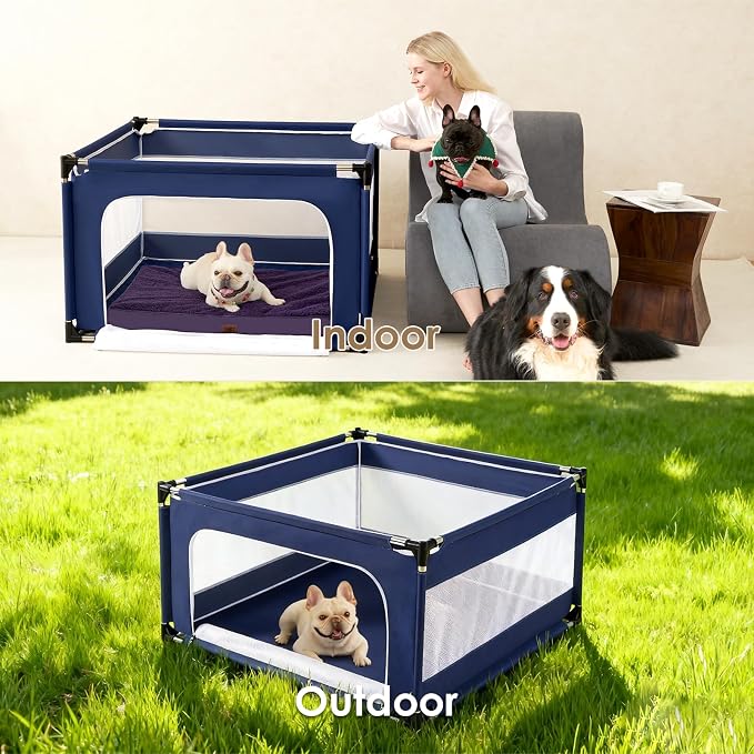 EHEYCIGA 42x42x26 Inches Puppy Playpen Without Top Cover - Image 7