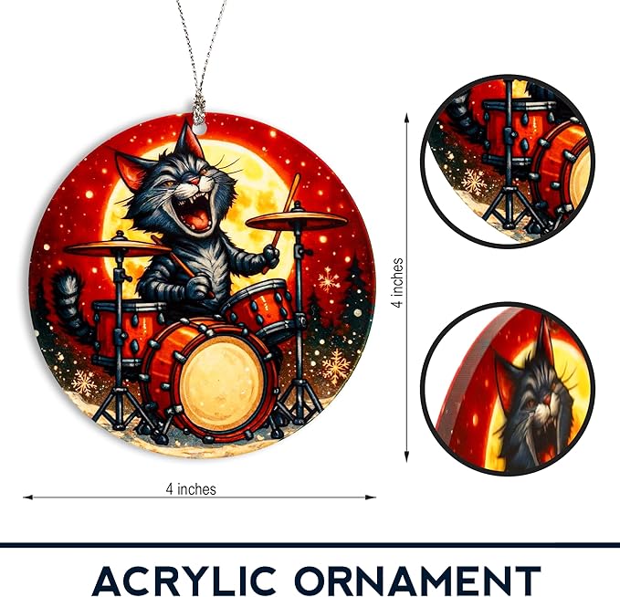 Cat Ornaments for Christmas Tree, Christmas Ornaments 2025, Funny Cat Ornament - Image 5
