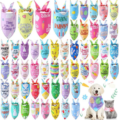 Chunful 50 Pcs Easter Dog Bandanas Bulk by Chunful
