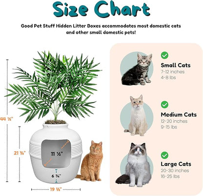 Good Pet Stuff Hidden Litter Box Planter, Decorative Cat Litter Enclosure - Image 7