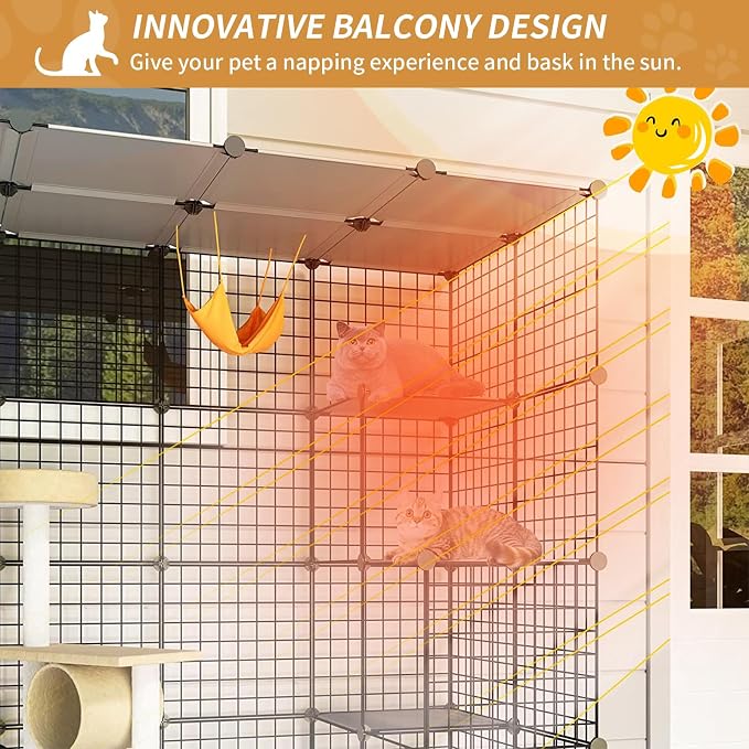 Oneluck 41 Inch Catio Outdoor Cat Enclosure - Image 4