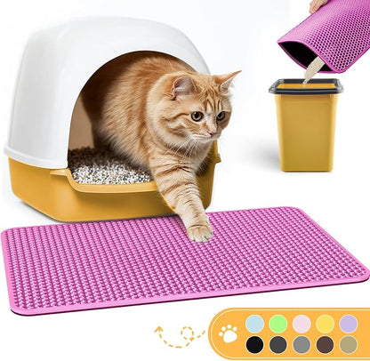 Cat Litter Mat - 23.2'' x 14.6'' Small Litter Trapping Mat, Waterproof by Powools