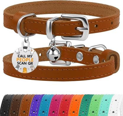 BRONZEDOG Leather Cat Collar by BRONZEDOG