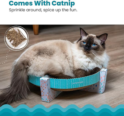 Catstages Scratch, Snuggle & Rest – 2‑in‑1 Indoor Cat Scratcher & Elevated Cat - Image 4