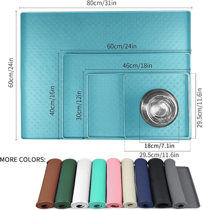 Ptlom Dog Food Mat Anti-Slip Pet Bowl Mats - Image 2