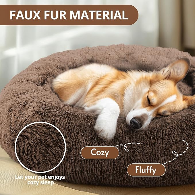 JOLLYVOGUE Calming Dog Bed for Small Dogs - Image 2