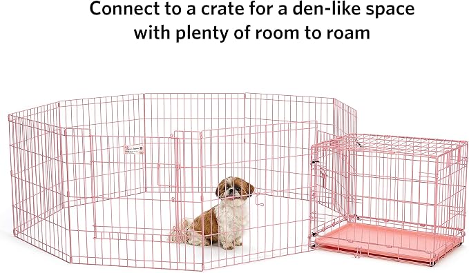 MidWest Homes for Pets Folding Metal Puppy / Dog Exercise Pen, Indoor/Outdoor - Image 4
