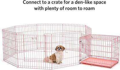 MidWest Homes for Pets Folding Metal Puppy / Dog Exercise Pen, Indoor/Outdoor - Image 4