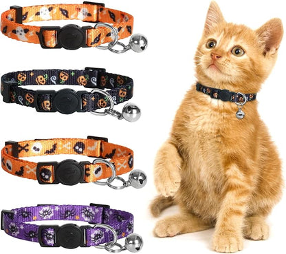 azuza 4 Pack Halloween Kitten Collars Breakaway by azuza