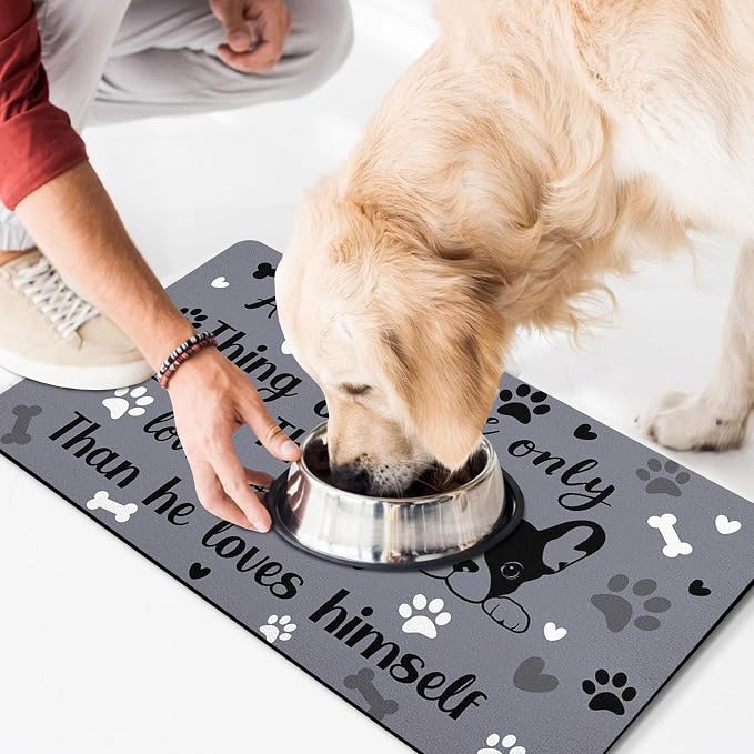 Pet Feeding Mat for Floors Waterproof Dog Mat for Food and Water Absorbent - Image 7