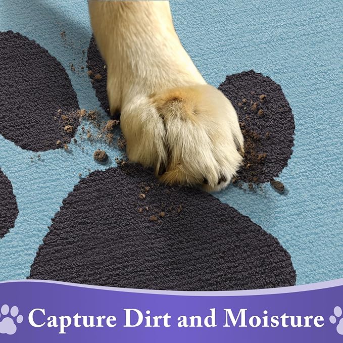 Buganda Dog Door Mat for Muddy Paws, Absorbent Dirt Trapper Non Slip Indoor - Image 4