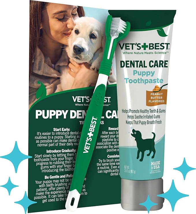 Vet's Best Dog Toothpaste & Toothbrush Kit by VetsBest
