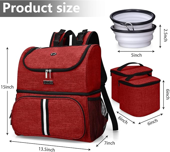 BAGLHER Pet Travel Bag, Double-Layer Pet Supplies Backpack, Pet Travel Backpack - Image 3