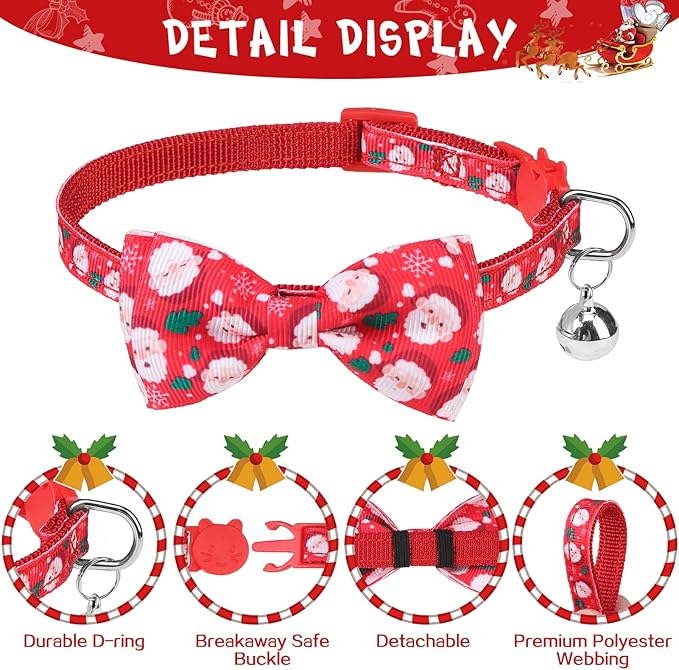 SCENEREAL Christmas Cat Collar Breakaway - Image 3