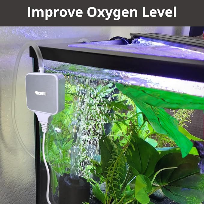 NICREW Nano Silent Aquarium Air Pump White, Aquarium Aerator - Image 3