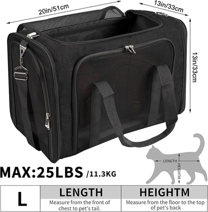 Soft-Sided Cat/Dog/Pet Carrier, Collapsible Pets Travel Carriers - Image 3