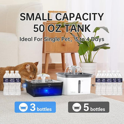 Veken Award-Winning Small Pet-Friendly Cat Water Fountain - Image 4