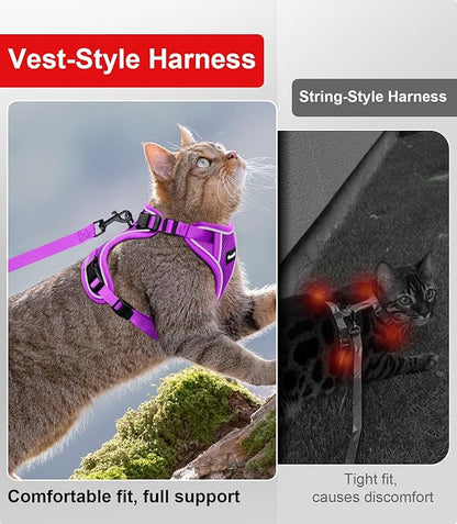 Cat Harness and Leash for Walking Escape Proof Soft Adjustable Cat Leash - Image 7