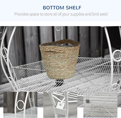 PawHut 44" Hexagon Covered Canopy Portable Aviary Flight Bird Cage - Image 4