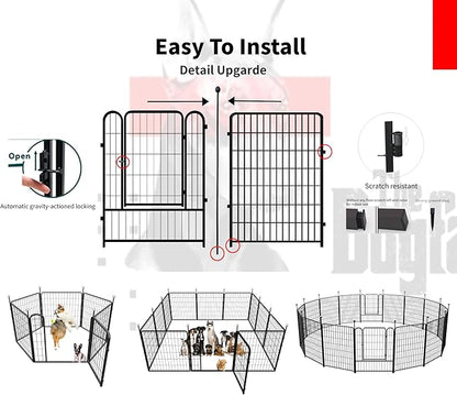 Dog Playpen Outdoor for Medium/Large Dogs 36'' High, 2 Add-On Heavy Duty Dog - Image 6