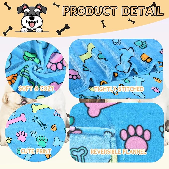 Rezutan Soft Fuzzy Dog Blankets, 1 Pack 3 - Image 2