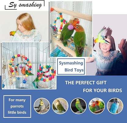 22 Packs Bird Parakeet Cockatiel Toys, Parrot Swing Chewing Hanging Toy - Image 6