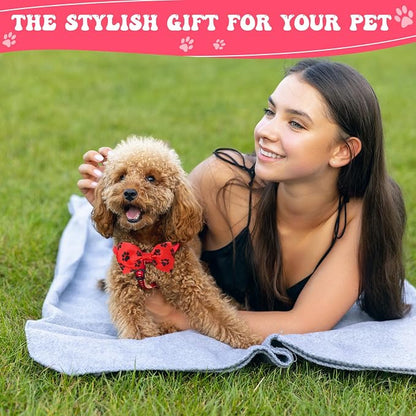 Reginary 100 Pieces Dog Bow Tie Collar Set Include 40 Dog Neckties, and 30 - Image 4