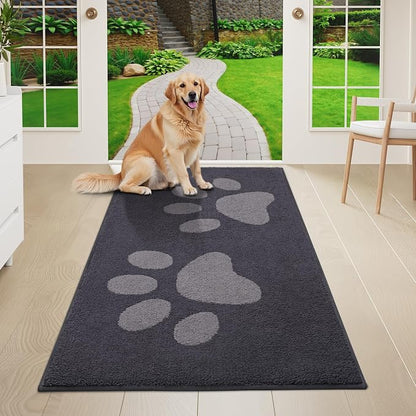 Buganda Dog Door Mat for Muddy Paws, Absorbent Dirt Trapper Washable Indoor by Buganda