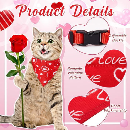 Sanwuta 10 Pcs Mother's Day Cat Collar Bandanas, Breakaway Adjustable Kitty - Image 5