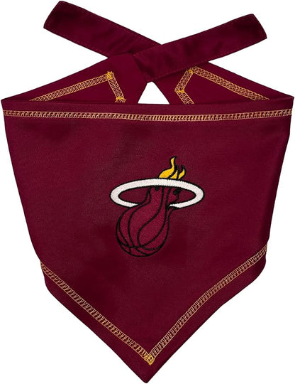 Pets First NBA Miami Heat TIE Bandana, Size Large/X-Large. Dog Bandana Scarf Bib by PETSFIRST