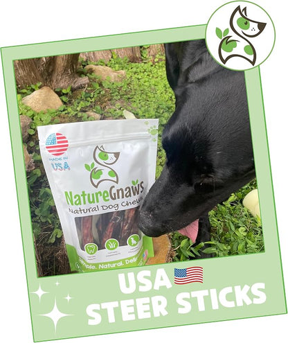 Nature Gnaws USA Steer Sticks for Dogs 5-7" - Image 7