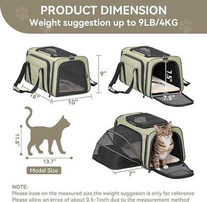 Petsfit Expandable Rabbit Carrier Small Cat Carrier Airline Approved - Image 2