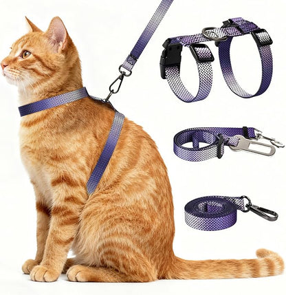 Cat Harness and Leash Set, 3-in-1 Escape Proof Adjustable, Comfortable Soft by Unknown