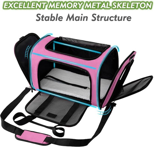 Soundy Large Cat Carrier Dog Carrier Under 25 Lbs, Collapsible Ventilated - Image 2