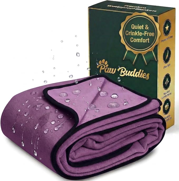 Paw Buddies Waterproof Blanket 80"x90" – Reversible Microfleece Throw by PAwBuddies