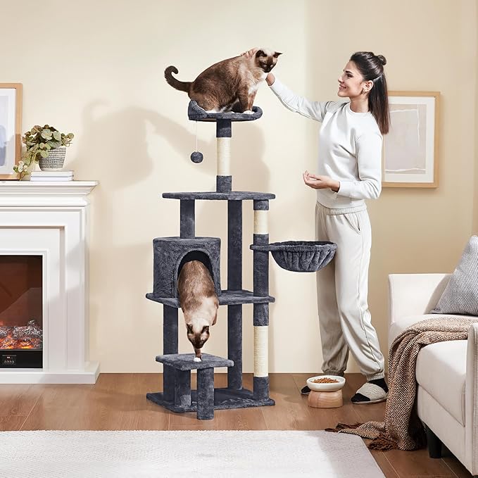 Yaheetech 57in Multi-Level Cat Tree Tower - Image 2