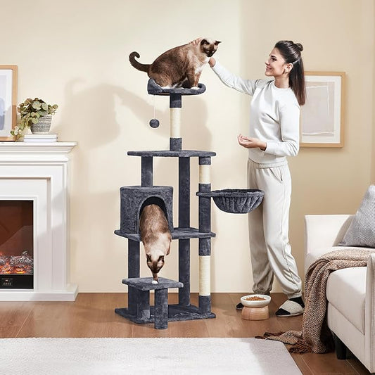 Yaheetech 57in Multi-Level Cat Tree Tower - Image 2