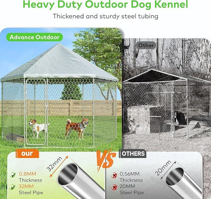 6.8x6.8 FT Outdoor Dog Kennel Outside Heavy Duty Dog Enclosure - Image 3