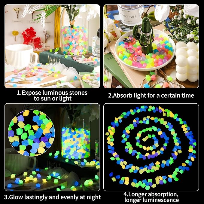 OSOPOLA 750 PCS Glow in The Dark Rocks - Image 2